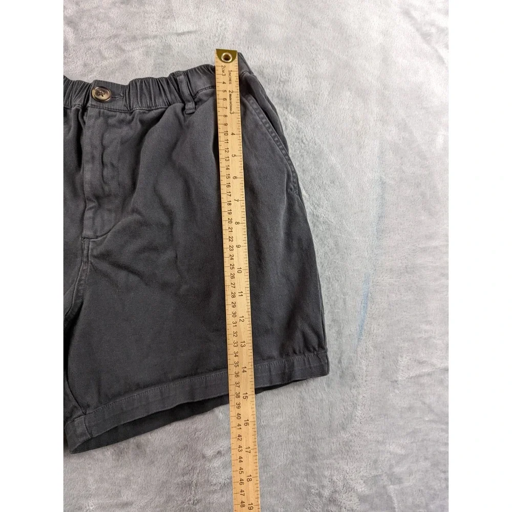 Cove USA Shorts Men 34 Black Faded Canvas Elastic Waist Chino 5